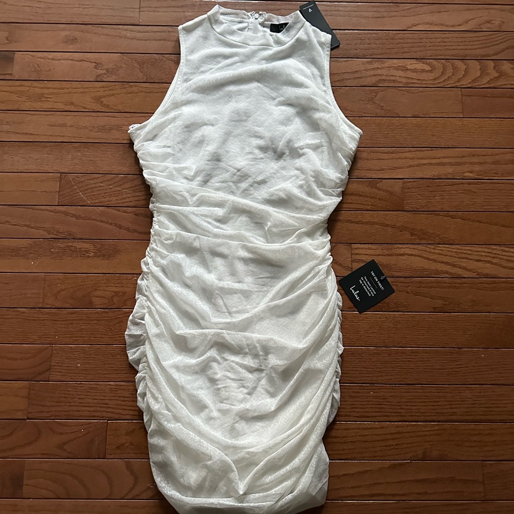 Lulus Mesh White Short Dress